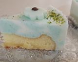 عکس مرحله 11 از دستور چیز کیک بلوبری دورنگ🎂🍰