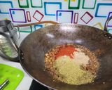 A picture of step 3 of Ashtami Bhog Thali (Halwa, Puri, Kala Chana).