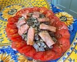 Une image de l'étape 11 de Salade de betteraves et tomates au saumon fumé.