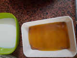 Orange custard pudding
