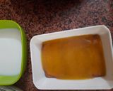 A picture of step 3 of Orange custard pudding.