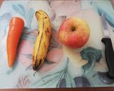Foto del paso 1 de la receta: Jugo de zanahoria, plátano y manzana