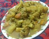 A picture of step 6 of Phulkofi roast/ cauliflower roast.