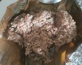 รูปขั้นตอนการทำที่ 2 ของ ข้าวกั้นจิ้นหมกไข่ ไมโครเวฟ