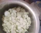A picture of step 2 of Turai ki sabzi. (Ridge gourd).