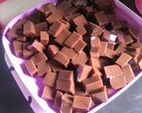 Foto langkah ke 3 dari resep Puding putih motif kotak2 coklat.