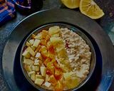 A picture of step 6 of Healthy Citrus Breakfast Porridge with Mosambi, Oats, Amaranth and mixed fruits.