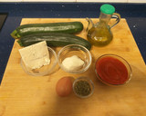 Foto del paso 1 de la receta: Rulos de calabacín con queso gorgonzola y mozzarella