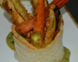 Foto del paso 5 de la receta: Verduras crujientes sobre guacamole