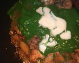 A picture of step 9 of Palak Chicken.