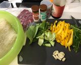 雙椒沙茶牛肉炒米粉的食譜步驟1照片