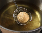 A picture of step 10 of Sesame ball with salted egg custard.