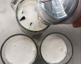 A picture of step 6 of Grass Jelly with Fresh Milk, Honey, and Coconut Milk.