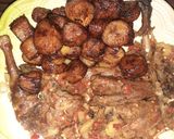 A picture of step 2 of Pepper chicken with plantain.