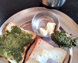 A picture of step 6 of Spinach corn sandwich.