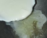 A picture of step 1 of Coconut burfi.