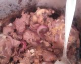 A picture of step 1 of Wet fry beef.
