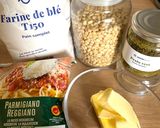 Une image de l'étape 1 de Sablés salés apéritifs pesto Omie, parmesan et pignons.