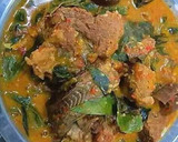 A picture of step 1 of Oha soup.