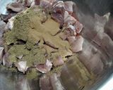 A picture of step 1 of Red Curry Pork Stirfry.