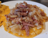Foto del paso 7 de la receta: Arepa🫓con🧀🍯chori-queso🥯🥓🧅