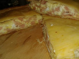 Tarta de jamón y queso