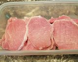 A picture of step 1 of Ginger Pork.
