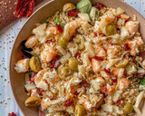 Foto del paso 2 de la receta: Ensalada de canónigos, cous cous y langostinos