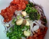Foto del paso 2 de la receta Alubias pintas con acelgas y brotes verdes de cebolletas tiernas
