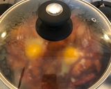 A picture of step 6 of Shakshuka with Sausage.
