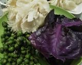 Foto langkah ke 1 dari resep Tumis jamur,kol ungu,kacang polong hijau.
