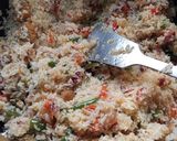 A picture of step 6 of Soya Pulao.