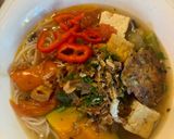 A picture of step 3 of Vietnamese Dill Fish Cake Noodle Soup (Bún chả cá thìa là).