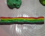 Foto langkah ke 5 dari resep Getuk lindri rainbow tanpa cetakan.