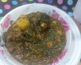 A picture of step 6 of Mutton spinach fenugreek potato.