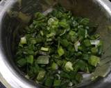 Spring onion pakode (fritters) recipe step 1 photo