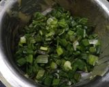A picture of step 1 of Spring onion pakode (fritters).