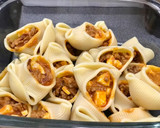 Foto del paso 3 de la receta: Galets rellenas de carne, huevo y jamón ibérico con salsa pesto