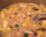 A picture of step 9 of Chicken, Mushroom, and Corn Congee.
