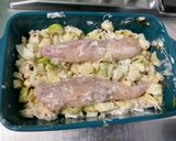 A picture of step 8 of Monkfish Tail with Fennel, Skyr, Lemon, and Mediterranean Spices.