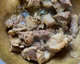 A picture of step 3 of Chana Gosht Awadhi style.