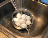 A picture of step 1 of Deviled Eggs.