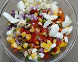 A picture of step 4 of Classic Macaroni Chicken Salad.