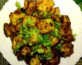 A picture of step 4 of Jeera Aloo.