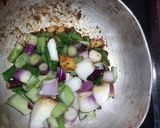 A picture of step 4 of Green onion kaddi.