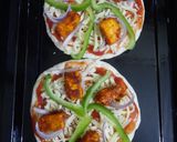 A picture of step 6 of Paneer pizza.