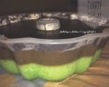Foto langkah ke 5 dari resep Puding Lumut Lapis Coklat.