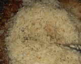 A picture of step 5 of Maqlooba rice.
