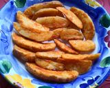 A picture of step 2 of Pizza Crust with 4 Ingredients & Potato Wedge chips 😍🍟🍕🍺😋.