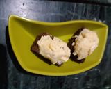 A picture of step 21 of Butterscotch rajbhog ice-cream chocolate cake.